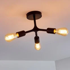 Lampes Vintages & Rétros-hofstein Plafonnier Bottnaryd Noir, 3 lumières