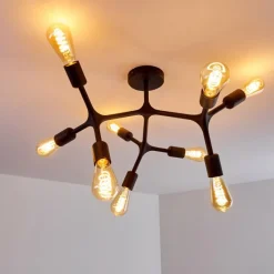 Lampes Vintages & Rétros-hofstein Plafonnier Bottnaryd Noir, 9 lumières