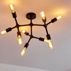 Lampes Vintages & Rétros-hofstein Plafonnier Bottnaryd Noir, 9 lumières