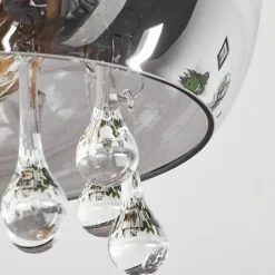 Suspension Verre Fumé-hofstein Plafonnier Boudry Noir, 1 lumière