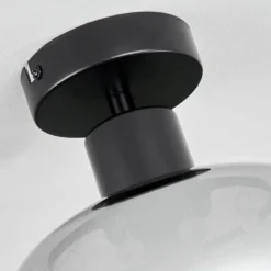 Suspension Verre Fumé-hofstein Plafonnier Boudry Noir, 1 lumière