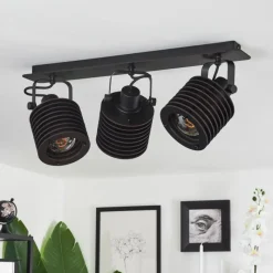 Luminaires Scandinaves-hofstein Plafonnier Boula Noir, 3 lumières