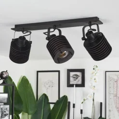 Luminaires Scandinaves-hofstein Plafonnier Boula Noir, 3 lumières