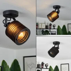 Luminaires Scandinaves-hofstein Plafonnier Boula Noir, 1 lumière