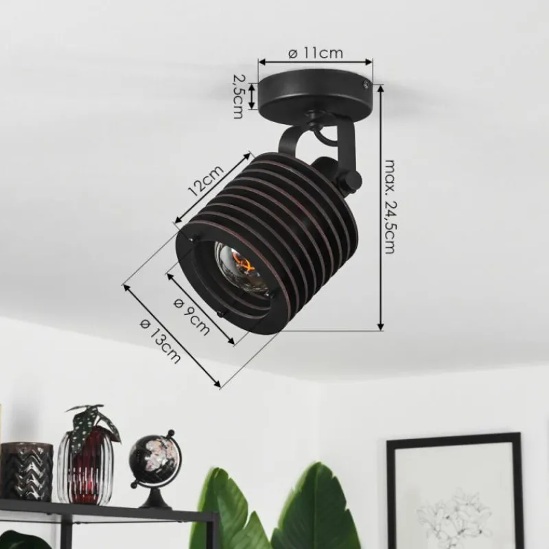 Luminaires Scandinaves-hofstein Plafonnier Boula Noir, 1 lumière