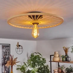 Lampes Vintages & Rétros-hofstein Plafonnier Boutin Noir, 1 lumière