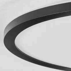 hofstein Plafonnier Boyero LED Noir, 2 lumières, Télécommandes, Changeur de couleurs