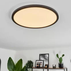 hofstein Plafonnier Boyero LED Noir, 2 lumières, Télécommandes, Changeur de couleurs