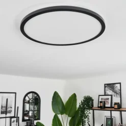 hofstein Plafonnier Boyero LED Noir, 2 lumières, Télécommandes, Changeur de couleurs