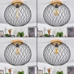 Style Boho-Chic-hofstein Plafonnier Bridgeport Écru, 1 lumière