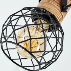 Lampes Industrielles-hofstein Plafonnier Bridgeport Noir, 2 lumières