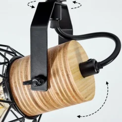 Lampes Industrielles-hofstein Plafonnier Bridgeport Noir, 4 lumières