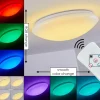 hofstein Plafonnier Brighton LED Blanc, 1 lumière, Télécommandes, Changeur de couleurs