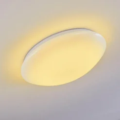 hofstein Plafonnier Brighton LED Blanc, 1 lumière, Télécommandes, Changeur de couleurs