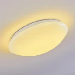 hofstein Plafonnier Brighton LED Blanc, 1 lumière, Télécommandes, Changeur de couleurs