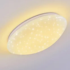 hofstein Plafonnier Brighton Star LED Blanc, 1 lumière, Télécommandes, Changeur de couleurs