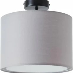 Lampes En Tissu-Luminaires Brilliant Plafonnier Brilliant Aike Noir, 1 lumière