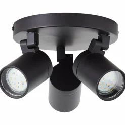 Luminaires Brilliant Plafonnier Brilliant Alessia Noir, 3 lumières* Spots Et Projecteurs