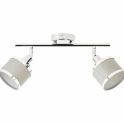 Lampes En Tissu-Luminaires Brilliant Plafonnier Brilliant Alexia Argenté, 2 lumières