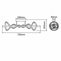 Luminaires Brilliant Plafonnier Brilliant Amalie LED Noir, 1 lumière* Éclairage Led