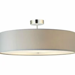 Lampes En Tissu-Luminaires Brilliant Plafonnier Brilliant Andria Chrome, Gris, 3 lumières