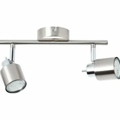 Luminaires Brilliant Plafonnier Brilliant ANDRES Chrome, Nickel mat, 2 lumières* Spots Et Projecteurs