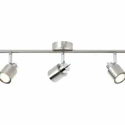 Luminaires Brilliant Plafonnier Brilliant ANDRES Chrome, Nickel mat, 3 lumières* Spots Et Projecteurs