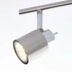 Luminaires Brilliant Plafonnier Brilliant ANDRES Chrome, Nickel mat, 3 lumières* Spots Et Projecteurs