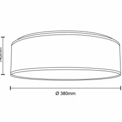 Lampes En Tissu-Luminaires Brilliant Plafonnier Brilliant Aniela Blanc, 2 lumières