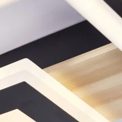 Lampes En Bois-Luminaires Brilliant Plafonnier Brilliant Baldo LED Écru, Noir, Blanc, 1 lumière