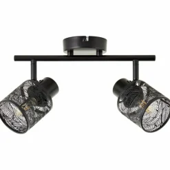 Luminaires Scandinaves-Luminaires Brilliant Plafonnier Brilliant Bano Noir, 2 lumières