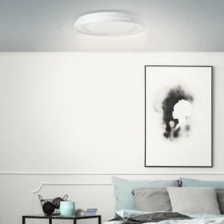 Luminaires Brilliant Plafonnier Brilliant Barty LED Chrome, Blanc, 1 lumière, Télécommandes* Éclairage Led