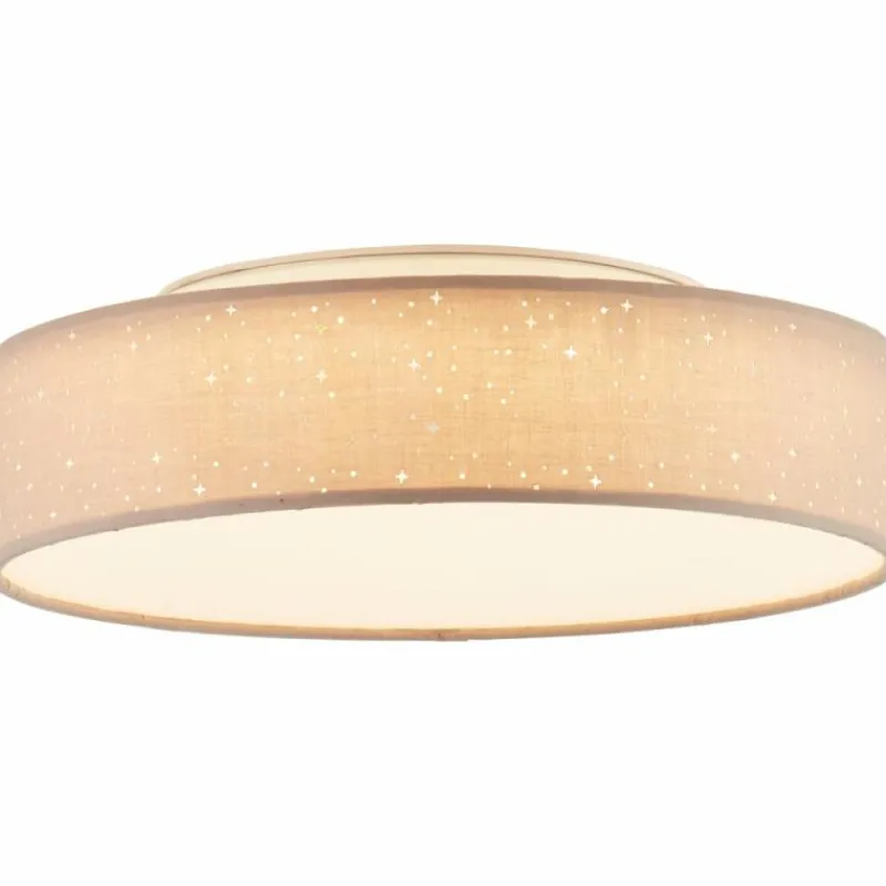 Lampes En Tissu-Luminaires Brilliant Plafonnier Brilliant Baska LED Argenté, 1 lumière