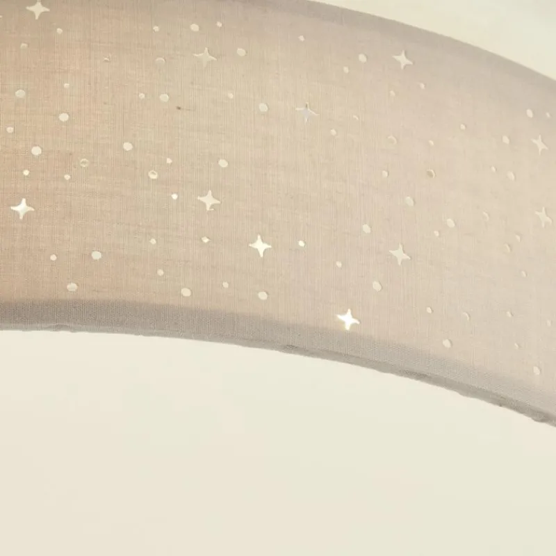 Lampes En Tissu-Luminaires Brilliant Plafonnier Brilliant Baska LED Argenté, 1 lumière