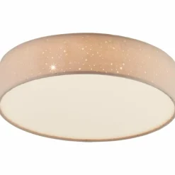 Lampes En Tissu-Luminaires Brilliant Plafonnier Brilliant Baska LED Argenté, 1 lumière