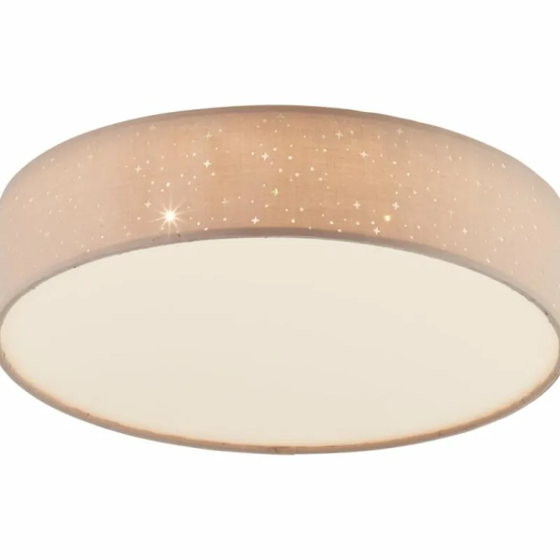 Lampes En Tissu-Luminaires Brilliant Plafonnier Brilliant Baska LED Argenté, 1 lumière