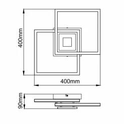 Luminaires Brilliant Plafonnier Brilliant Bray LED Noir, Blanc, 1 lumière* Éclairage Led