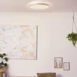 Luminaires Scandinaves-Luminaires Brilliant Plafonnier Brilliant Brodsky LED Brun, Blanc, 1 lumière