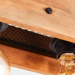 Luminaires Rustiques-Luminaires Brilliant Plafonnier Brilliant Calandra Bois clair, Noir, 4 lumières