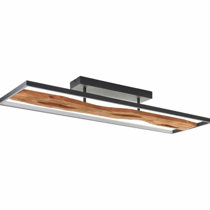 Luminaires Scandinaves-Luminaires Brilliant Plafonnier Brilliant Chaumont LED Brun, Noir, 1 lumière