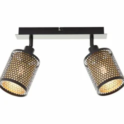 Lampes Dorées-Luminaires Brilliant Plafonnier Brilliant Cheval Noir, 2 lumières