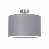 Lampes En Tissu-Luminaires Brilliant Plafonnier Brilliant Clarie Gris, 1 lumière