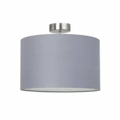 Lampes En Tissu-Luminaires Brilliant Plafonnier Brilliant Clarie Gris, 1 lumière