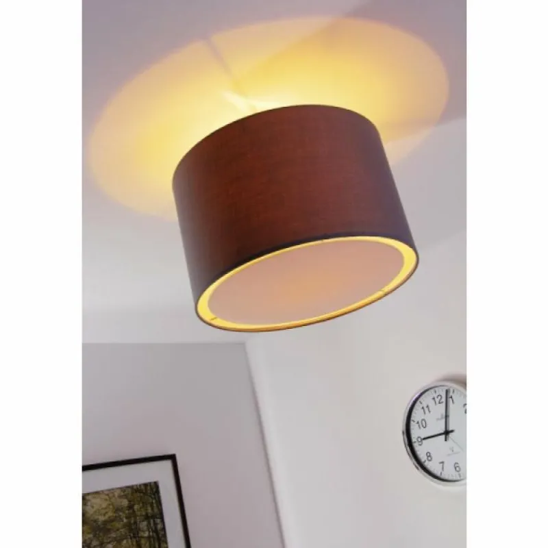 Lampes En Tissu-Luminaires Brilliant Plafonnier Brilliant Clarie Acier inoxydable, 1 lumière