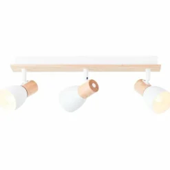 Luminaires Rustiques-Luminaires Brilliant Plafonnier Brilliant Daintree Écru, Blanc, 3 lumières