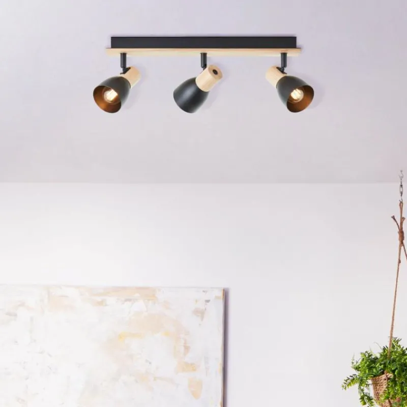 Luminaires Scandinaves-Luminaires Brilliant Plafonnier Brilliant Daintree Écru, Noir, 3 lumières