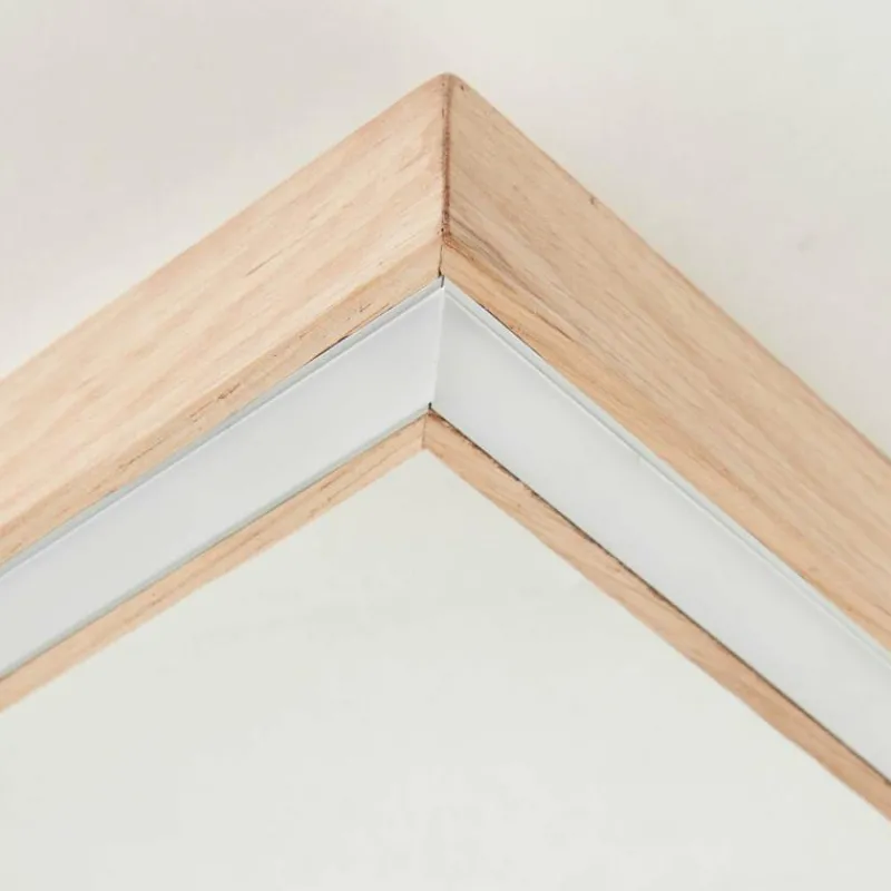 Luminaires Rustiques-Luminaires Brilliant Plafonnier Brilliant Delgrosso LED Bois clair, 1 lumière