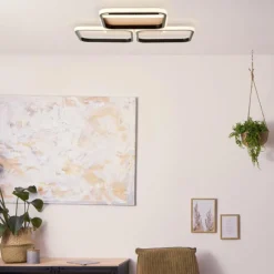 Luminaires Scandinaves-Luminaires Brilliant Plafonnier Brilliant Dennet LED Brun, Noir, 1 lumière