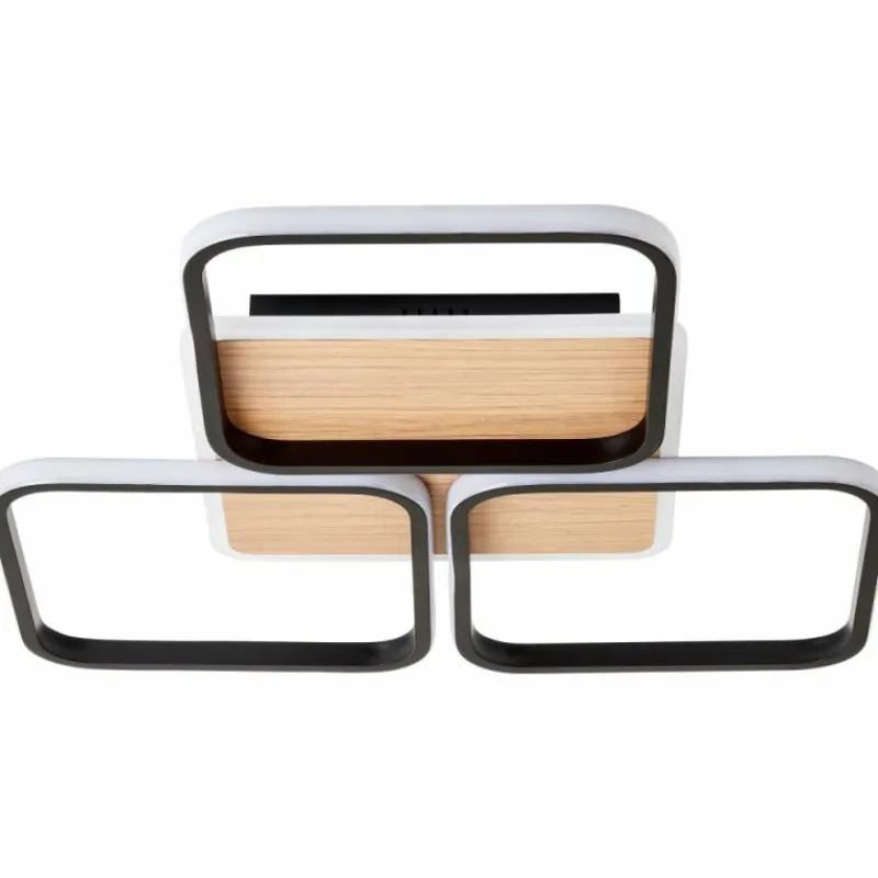 Luminaires Scandinaves-Luminaires Brilliant Plafonnier Brilliant Dennet LED Brun, Noir, 1 lumière