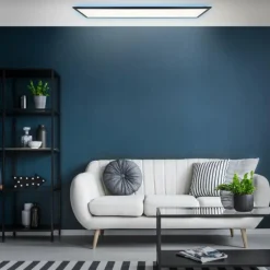 Luminaires Brilliant Plafonnier Brilliant Everett LED Noir, 1 lumière, Télécommandes, Changeur de couleurs